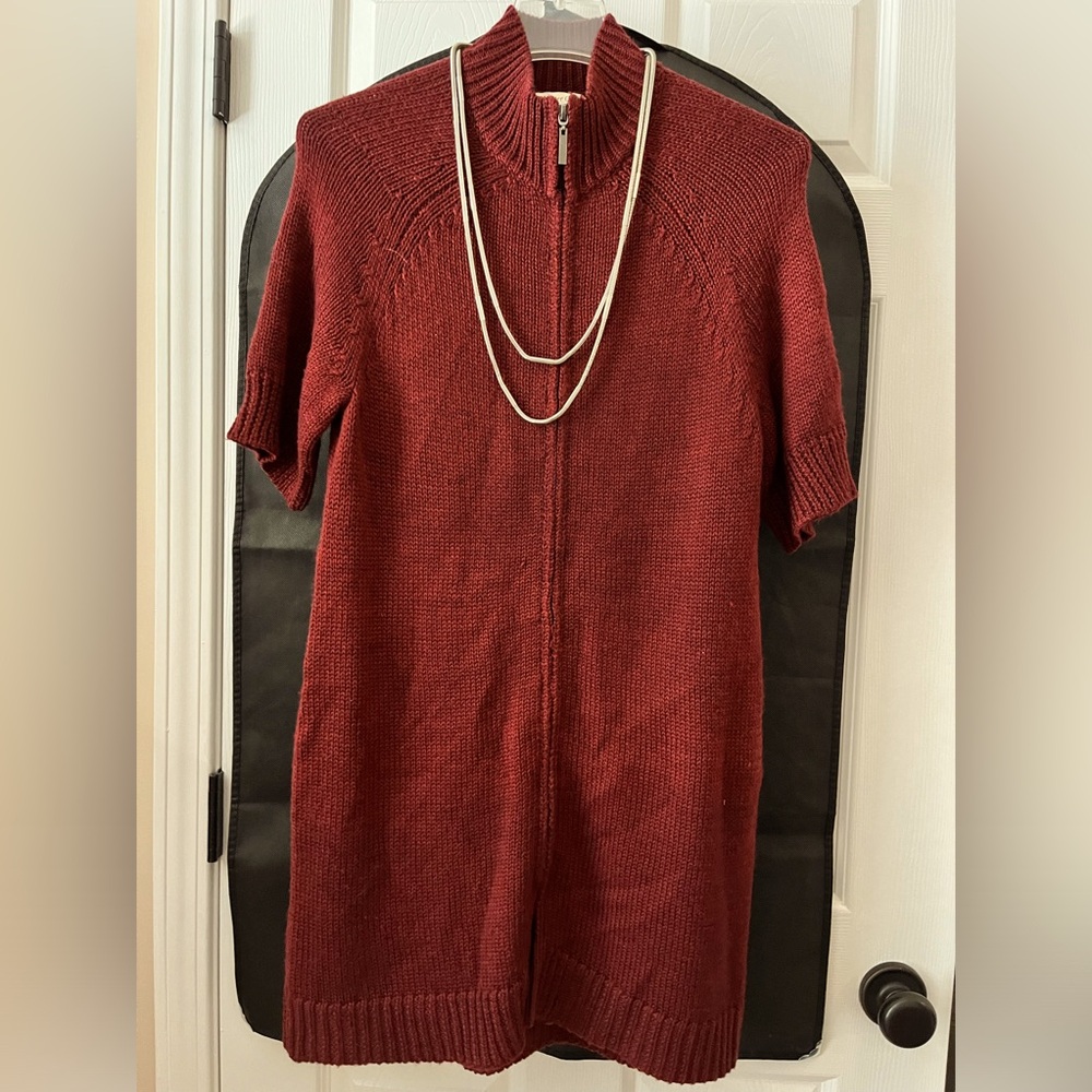 Sweater dress out cardigan